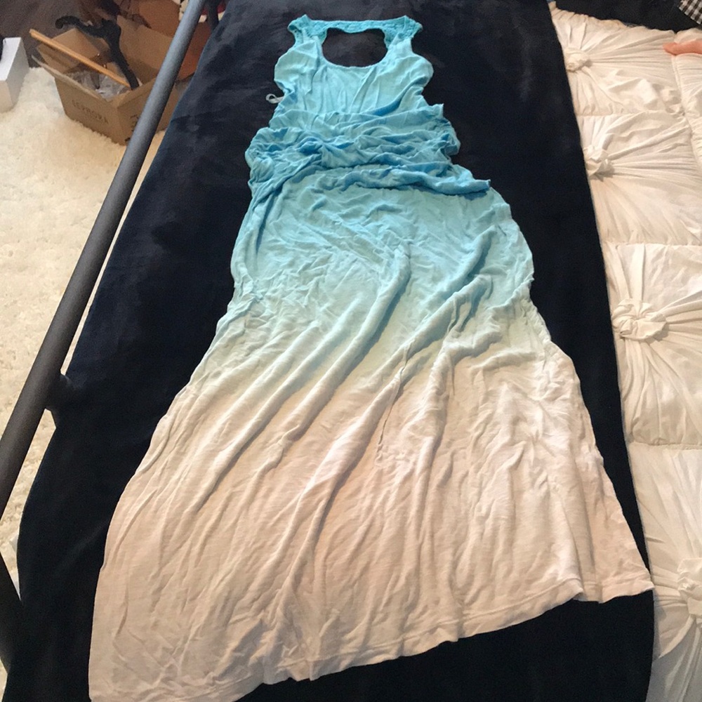 Younge fabulous and broke blue ombré maxi dress